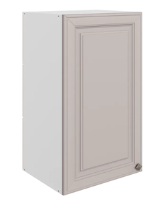 Шкаф на кухню Мишель L400 H720 (1 дв. гл.) эмаль (белый/кофейный) в Магадане - предосмотр