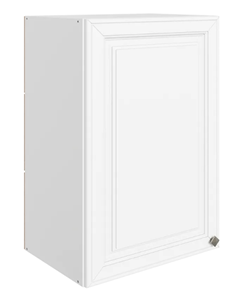 Шкаф на кухню Мишель L450 H720 (1 дв. гл.) эмаль (белый/белый) в Магадане