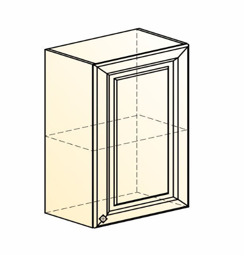 Кухонный шкаф Мишель L500 H720 (1 дв. гл.) эмаль (белый/белый) в Магадане - изображение 1