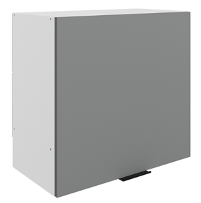 Шкаф навесной под вытяжку Стоун L600 Н566 (1 дв. гл.) (белый/оникс софттач) в Магадане - предосмотр