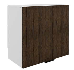 Кухонный навесной шкаф Стоун L600 Н566 (1 дв. гл.) (белый/палисандр) в Магадане - предосмотр