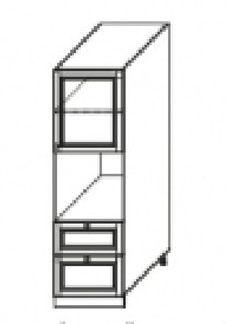 Кухонный шкаф Верона хозяйственный В-5 2140*600*580мм, глянец/софт в Магадане