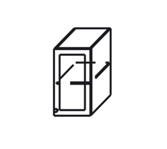 Шкаф кухонный Верона настенный однодверный с полкой 718*200*320 мм, глянец/софт в Магадане
