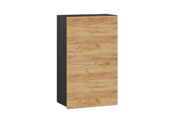 Кухонный высокий шкаф 600, Шервуд, ЛД 281.450.000.037, дуб золотой/черный в Магадане - изображение