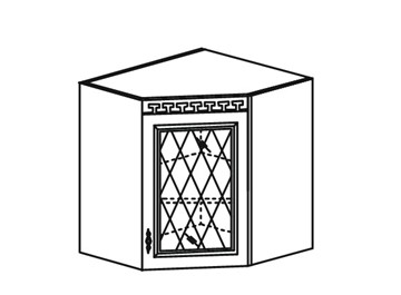 Шкаф кухонный Веста настенный угловой без стекла 718*600*600 мм в Магадане