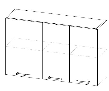 Кухонный шкаф Эконика 62*100*28 см в Магадане - изображение 1