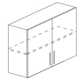 Кухонный шкаф Некст МДФ А10 72*80*30см МДФ премиум, глянец, металик в Магадане - предосмотр