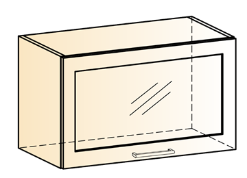 Навесной шкаф Яна L600 Н360 (1 дв. рам.) в Магадане - предосмотр