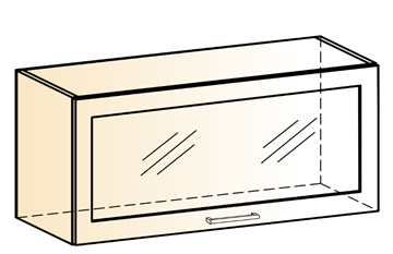Навесной шкаф Яна L800 Н360 (1 дв. рам.) в Магадане