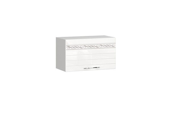 Кухонный шкаф над вытяжкой Анастасия 600 002.021.000 белый глянец в Магадане - изображение