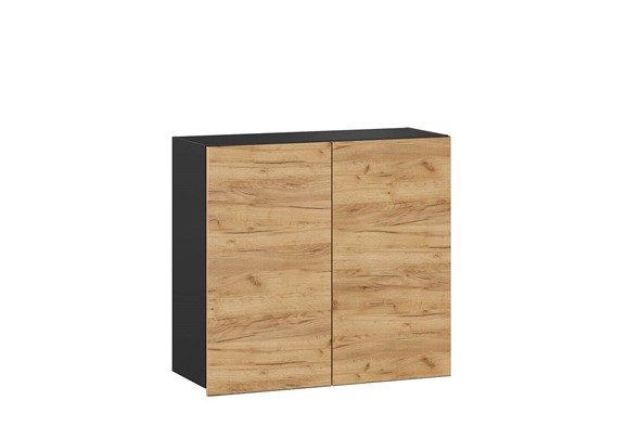 Шкаф кухонный 800, Шервуд, ЛД 281.360.000.029, чёрный/дуб золотой в Магадане - изображение
