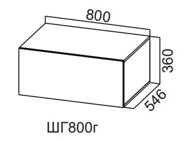 Навесной кухонный шкаф Модерн New, ШГ800г/360, МДФ в Магадане - предосмотр