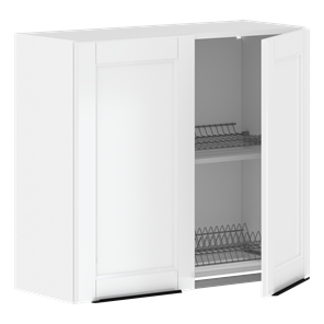 Шкаф кухонный с полкой и посудосушителем SICILIA Белый MHSU 8072.1C (800х320х720) в Магадане - предосмотр