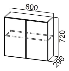 Шкаф кухонный Стайл, Ш800/720, МДФ в Магадане