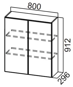 Шкаф кухонный Стайл, Ш800/912, МДФ в Магадане
