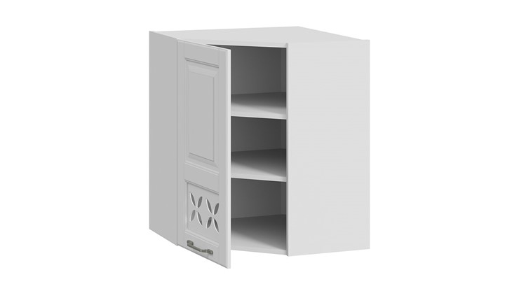 Кухонный навесной шкаф Скай ВУ45_72-(40)_1ДРД(L) (Белоснежный софт) в Магадане - изображение 1