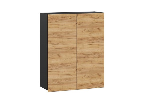 Кухонный шкаф высокий 800, Шервуд, ЛД 281.460.000.040, дуб золотой/черный в Магадане - изображение