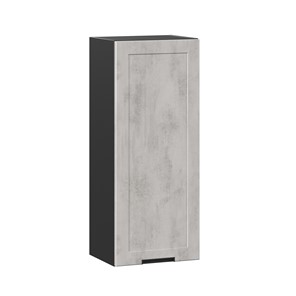 Кухонный навесной шкаф 400 высокий Джамис ЛД 296.420.000.067, Чёрный/Белый камень в Магадане - предосмотр