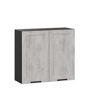 Навесной кухонный шкаф 800 Джамис ЛД 296.360.000.064, Чёрный/Белый камень в Магадане