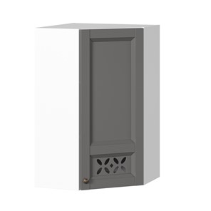 Шкаф кухонный Амели-3 угловой 600 высокий ЛД 299.620.000.057, Белый/Оникс серый в Магадане - предосмотр