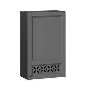 Кухонный шкаф Амели-3 высокий 600 ЛД 299.450.000.047, Черный/Оникс серый в Магадане - предосмотр