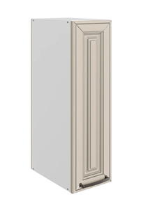 Шкаф на кухню Атланта L200 H720 (1 дв. гл.) эмаль (белый/сливки патина платина) в Магадане
