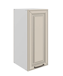 Шкаф кухонный Атланта L300 Н720 (1 дв. гл.) эмаль (белый/сливки патина платина) в Магадане