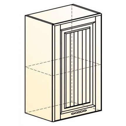 Шкаф навесной Бавария L450 H720 (1 дв. гл.) в Магадане - изображение