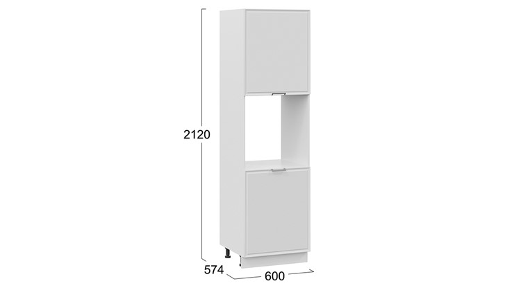 Кухонный шкаф-пенал Белладжио 1П6 (Белый, Фон белый) в Магадане - изображение 2