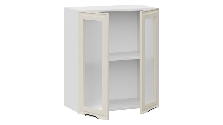 Навесной кухонный шкаф Белладжио 1В6С (Белый, Софт панакота) в Магадане - изображение 1