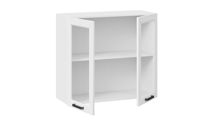 Настенный шкаф Лорас 1В8С (Белый/Холст белый) в Магадане - изображение 1