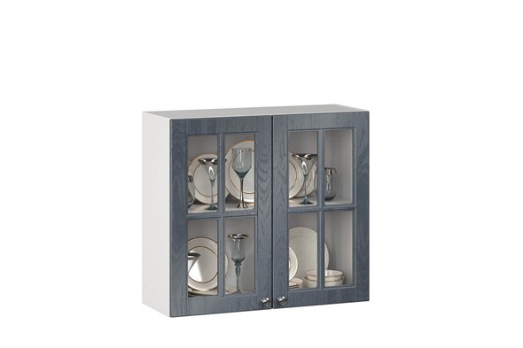 Настенный шкаф Мокка 800 стекло 274.360.000.344 (Антрацит) в Магадане - изображение