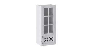 Настенный шкаф Прованс (Белый глянец/Санторини светлый) cо стеклом правый В_96-40_1ДРДс(R) в Магадане