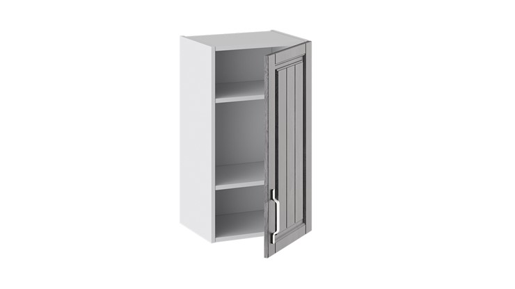 Кухонный навесной шкаф Прованс (Белый глянец/Санторини темный) В_72-40_1ДР в Магадане - изображение 1