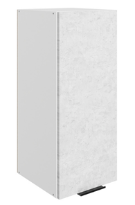 Шкаф на кухню Стоун L300 Н720 (1 дв. гл.) (белый/белая скала) в Магадане