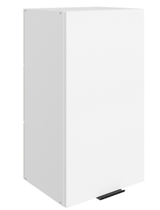 Кухонный шкаф Стоун L400 Н720 (1 дв. гл.) (белый/джелато софттач) в Магадане