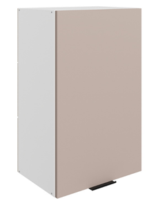 Шкаф настенный Стоун L450 Н720 (1 дв. гл.) (белый/грей софттач) в Магадане