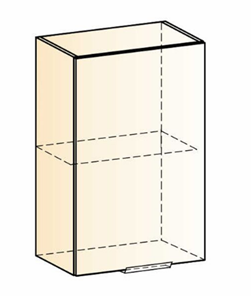Шкаф настенный Стоун L450 Н720 (1 дв. гл.) (белый/грей софттач) в Магадане - предосмотр 1