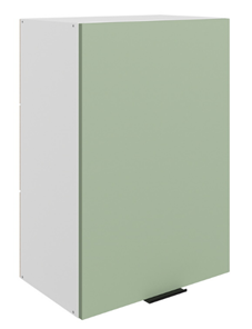 Кухонный шкаф Стоун L500 Н720 (1 дв. гл.) (белый/полынь софттач) в Магадане
