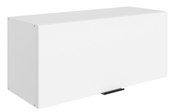 Шкаф на кухню Стоун L800 Н360 (1 дв. гл.) (белый/джелато софттач) в Магадане