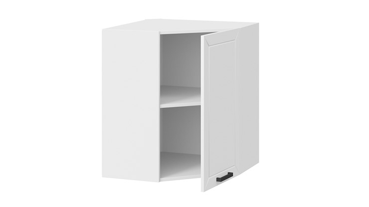 Настенный угловой шкаф Лорас 1В6У (Белый/Холст белый) в Магадане - изображение 1