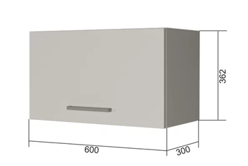 Кухонный шкаф В360, МДФ Меренга/Антрацит в Магадане