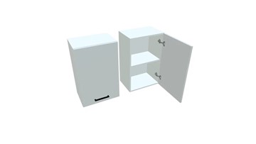 Навесной кухонный шкаф В7 45, Белое гладкое Ламарти/Белый в Магадане - предосмотр