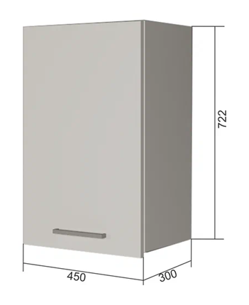 Кухонный шкаф В7 45, Бетон пайн/Белый в Магадане - изображение