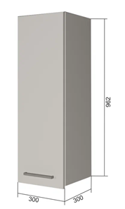 Кухонный навесной шкаф В9 30, Бетон пайн/Белый в Магадане - предосмотр