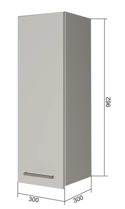 Кухонный навесной шкаф В9 30, Бетон пайн/Белый в Магадане - изображение
