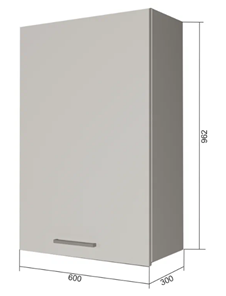 Навесной кухонный шкаф В9 60, МДФ Ель умбра/Белый в Магадане