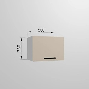 Навесной шкаф ВГ 50, Сатин/Белый в Магадане - предосмотр 1