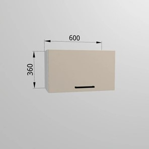 Навесной кухонный шкаф ВГ 60, Сатин/Белый в Магадане - предосмотр 1