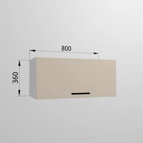 Кухонный навесной шкаф ВГ 80, Сатин/Белый в Магадане - предосмотр 1